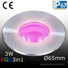 3W RGB3in1 luz subterrânea do diodo emissor de luz (JP820216)